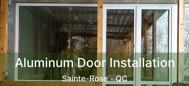  Aluminum Door Installation Sainte-Rose - QC