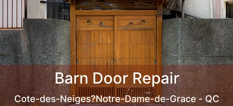  Barn Door Repair Cote-des-Neiges?Notre-Dame-de-Grace - QC