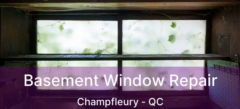  Basement Window Repair Champfleury - QC