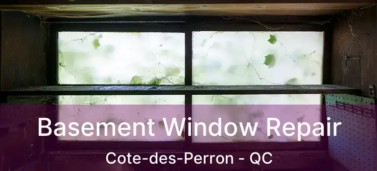 Basement Window Repair Cote-des-Perron - QC
