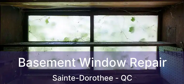  Basement Window Repair Sainte-Dorothee - QC