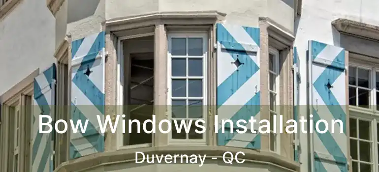  Bow Windows Installation Duvernay - QC