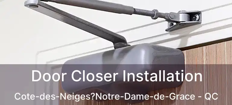 Door Closer Installation Cote-des-Neiges?Notre-Dame-de-Grace - QC
