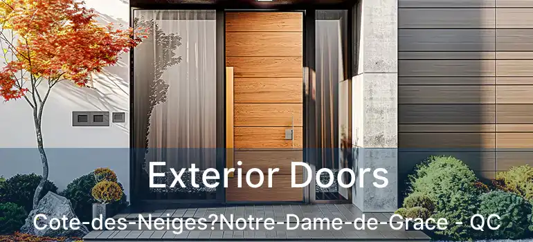  Exterior Doors Cote-des-Neiges?Notre-Dame-de-Grace - QC