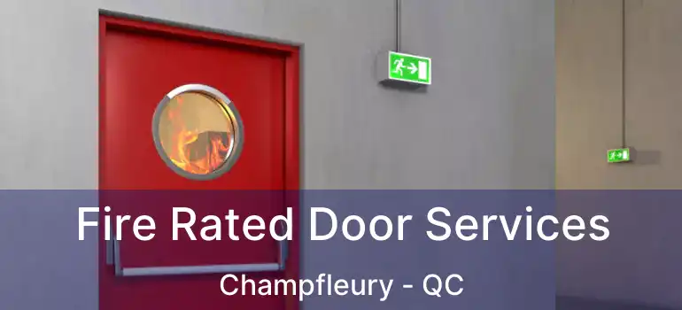  Fire Rated Door Services Champfleury - QC