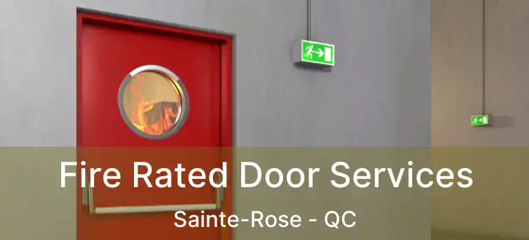  Fire Rated Door Services Sainte-Rose - QC