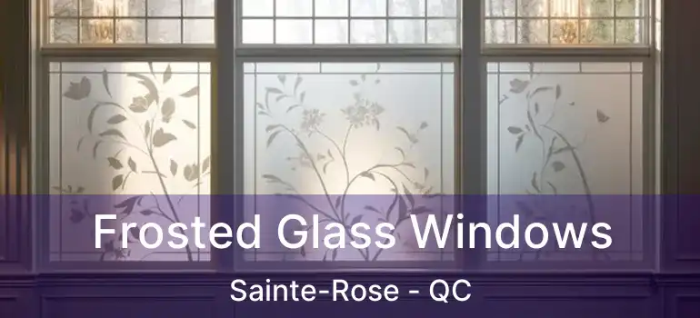  Frosted Glass Windows Sainte-Rose - QC
