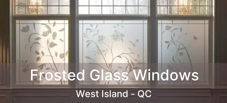  Frosted Glass Windows West Island - QC