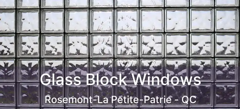  Glass Block Windows Rosemont-La Petite-Patrie - QC