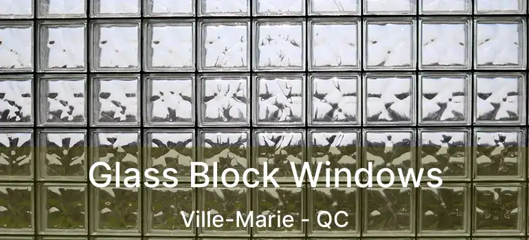  Glass Block Windows Ville-Marie - QC