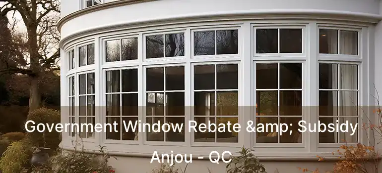 Government Window Rebate & Subsidy Anjou - QC