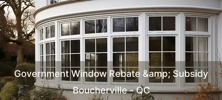  Government Window Rebate & Subsidy Boucherville - QC