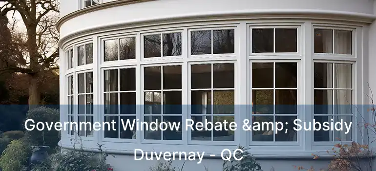  Government Window Rebate & Subsidy Duvernay - QC