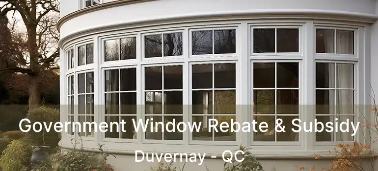  Government Window Rebate & Subsidy Duvernay - QC