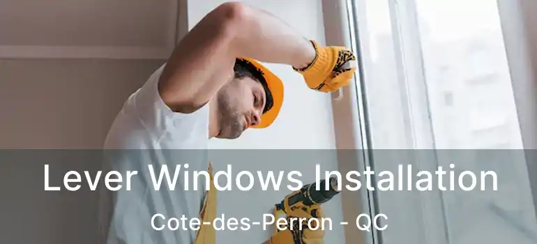  Lever Windows Installation Cote-des-Perron - QC