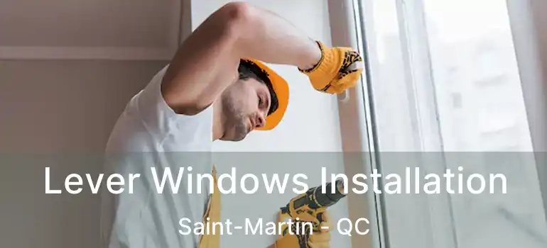  Lever Windows Installation Saint-Martin - QC