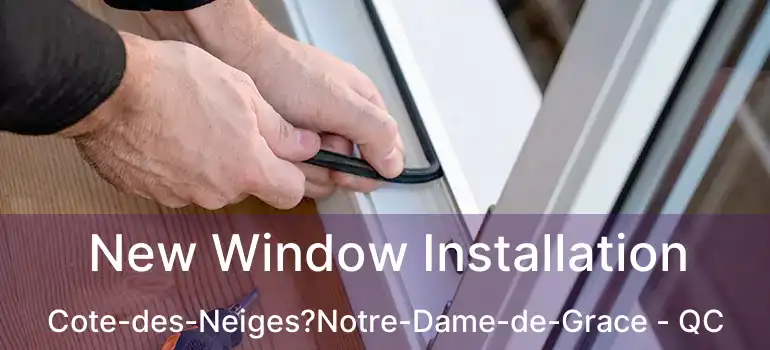  New Window Installation Cote-des-Neiges?Notre-Dame-de-Grace - QC