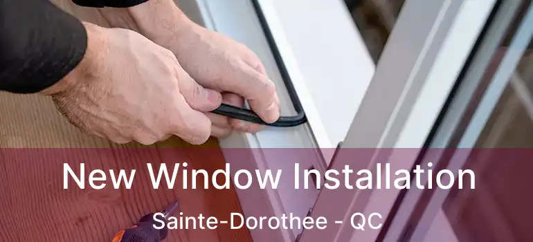  New Window Installation Sainte-Dorothee - QC