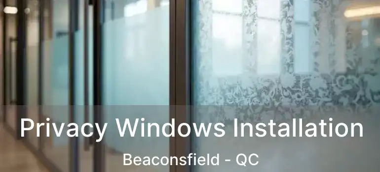  Privacy Windows Installation Beaconsfield - QC