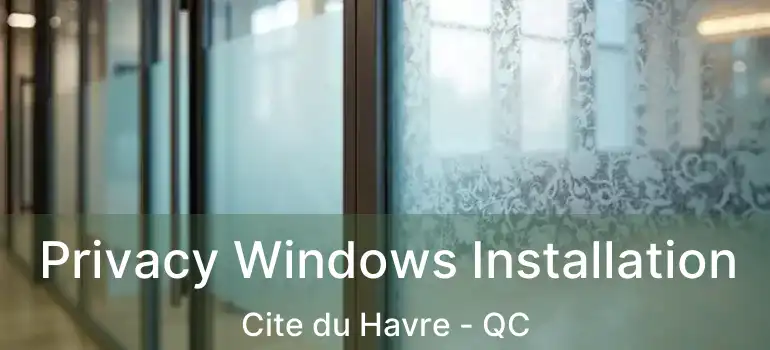  Privacy Windows Installation Cite du Havre - QC