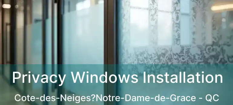  Privacy Windows Installation Cote-des-Neiges?Notre-Dame-de-Grace - QC