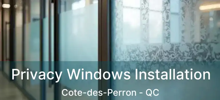  Privacy Windows Installation Cote-des-Perron - QC