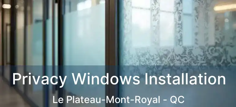  Privacy Windows Installation Le Plateau-Mont-Royal - QC
