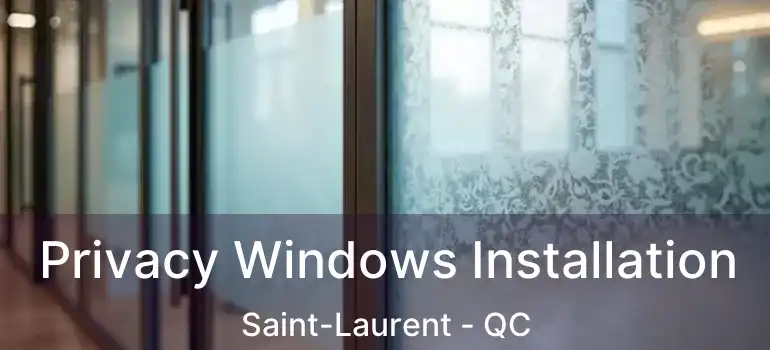  Privacy Windows Installation Saint-Laurent - QC