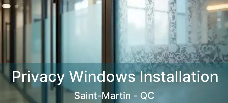  Privacy Windows Installation Saint-Martin - QC