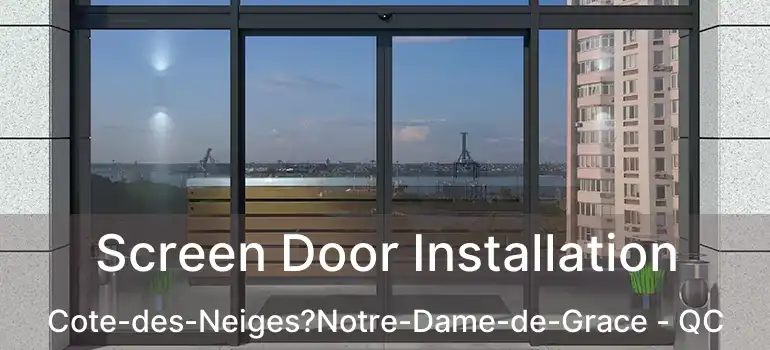  Screen Door Installation Cote-des-Neiges?Notre-Dame-de-Grace - QC