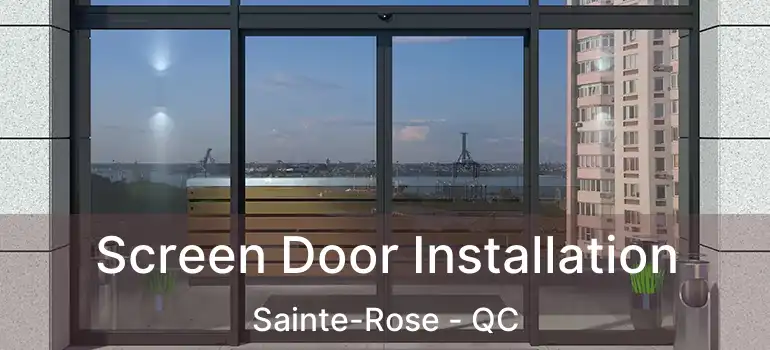  Screen Door Installation Sainte-Rose - QC