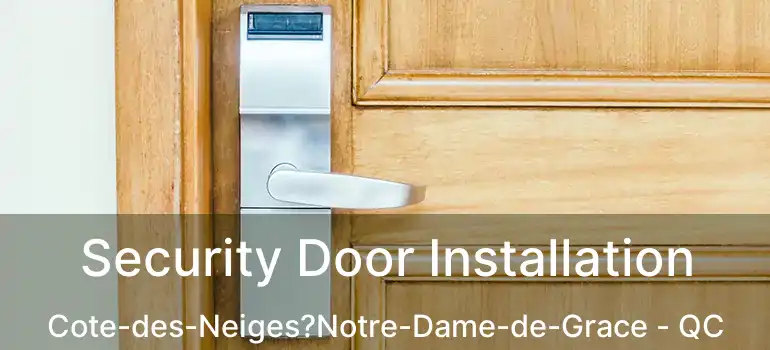  Security Door Installation Cote-des-Neiges?Notre-Dame-de-Grace - QC