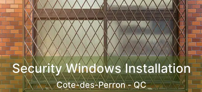  Security Windows Installation Cote-des-Perron - QC