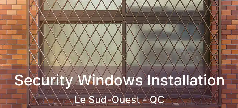  Security Windows Installation Le Sud-Ouest - QC