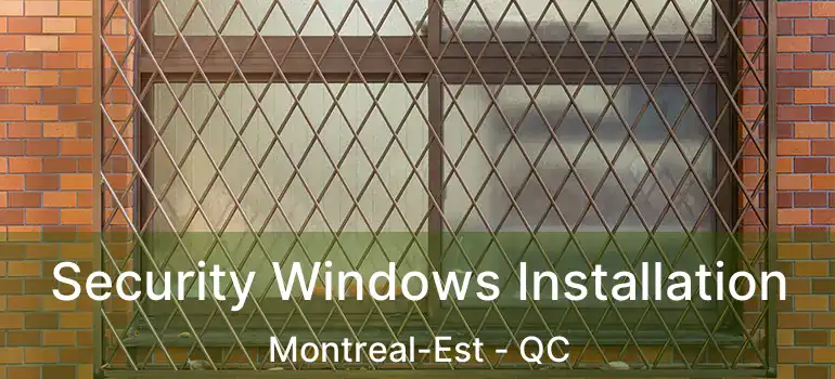  Security Windows Installation Montreal-Est - QC