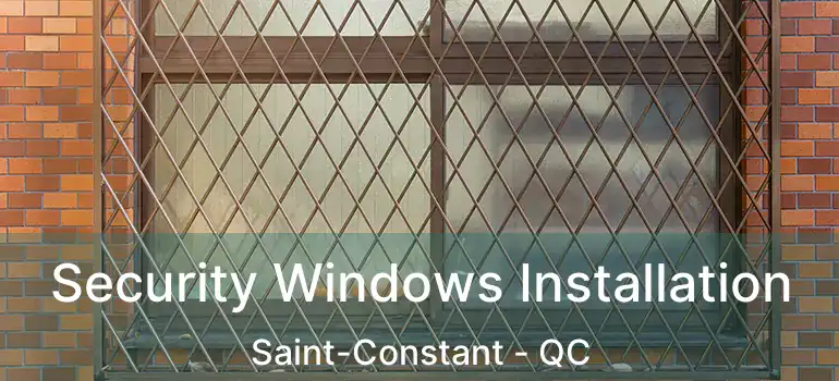  Security Windows Installation Saint-Constant - QC