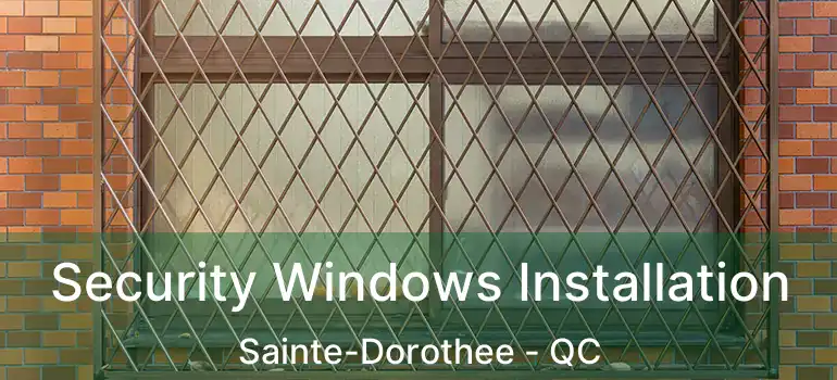  Security Windows Installation Sainte-Dorothee - QC