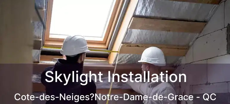  Skylight Installation Cote-des-Neiges?Notre-Dame-de-Grace - QC