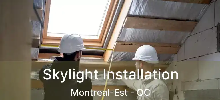  Skylight Installation Montreal-Est - QC