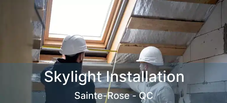  Skylight Installation Sainte-Rose - QC