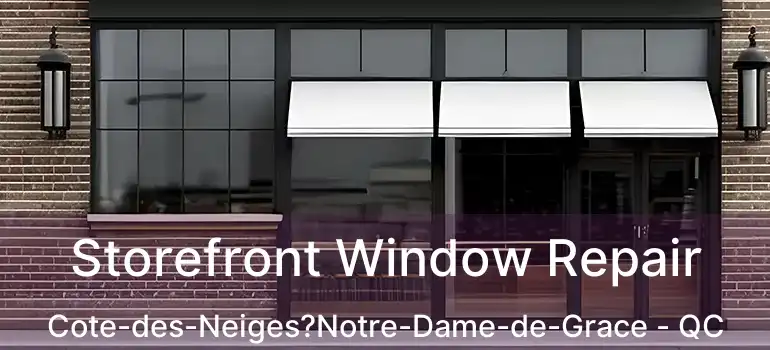  Storefront Window Repair Cote-des-Neiges?Notre-Dame-de-Grace - QC