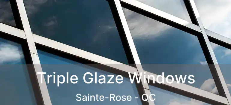  Triple Glaze Windows Sainte-Rose - QC