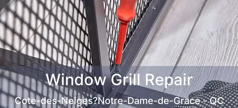  Window Grill Repair Cote-des-Neiges?Notre-Dame-de-Grace - QC