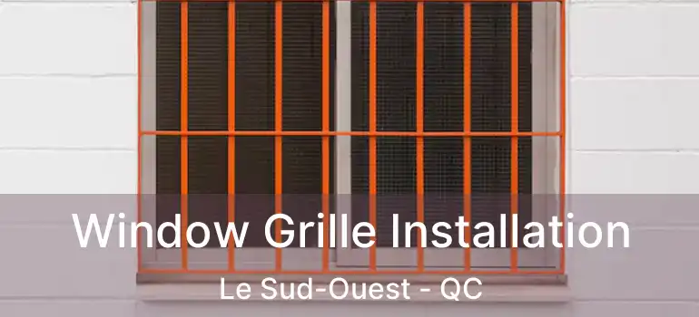  Window Grille Installation Le Sud-Ouest - QC