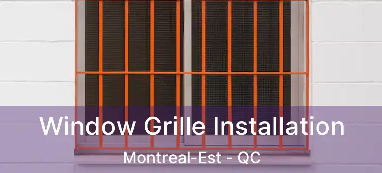  Window Grille Installation Montreal-Est - QC