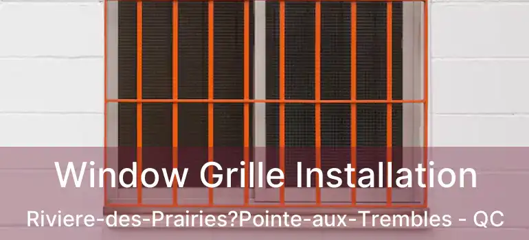  Window Grille Installation Riviere-des-Prairies?Pointe-aux-Trembles - QC