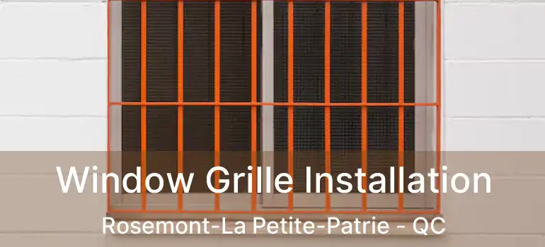  Window Grille Installation Rosemont-La Petite-Patrie - QC