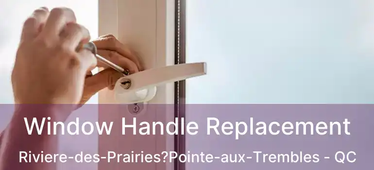  Window Handle Replacement Riviere-des-Prairies?Pointe-aux-Trembles - QC