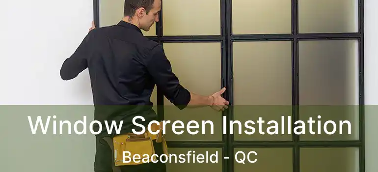  Window Screen Installation Beaconsfield - QC