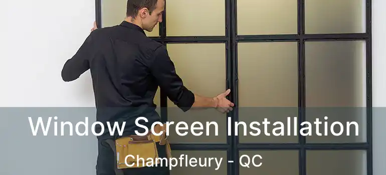  Window Screen Installation Champfleury - QC